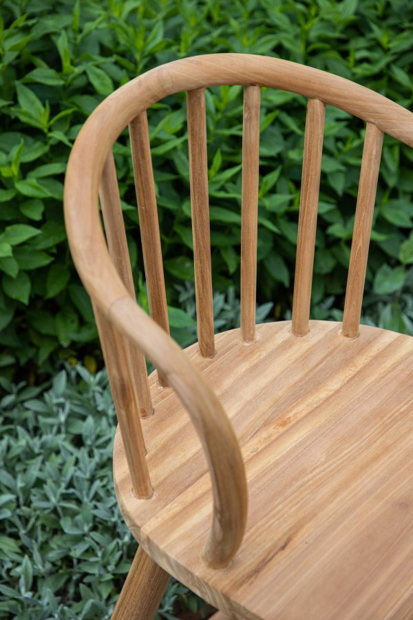 VENTURE DESIGN Bullerbyggd udendrs barstol, m. rygln og fodsttte - natur teaktr