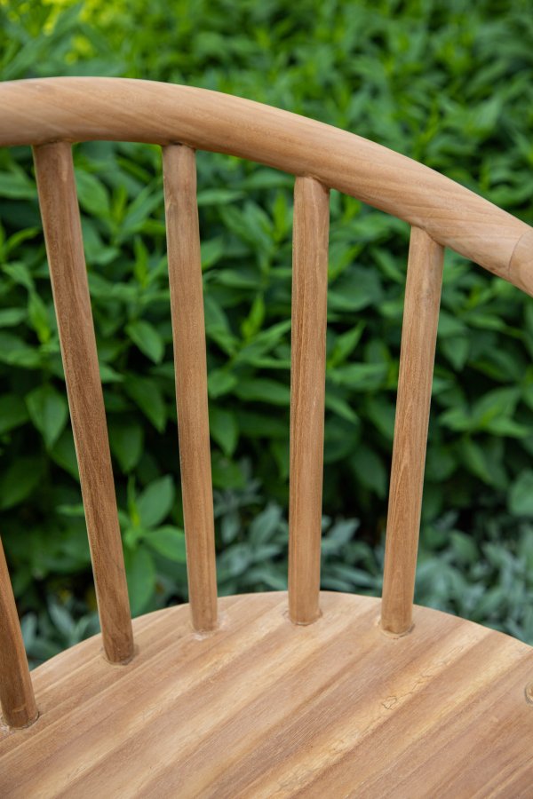 VENTURE DESIGN Bullerbyggd udendrs barstol, m. rygln og fodsttte - natur teaktr