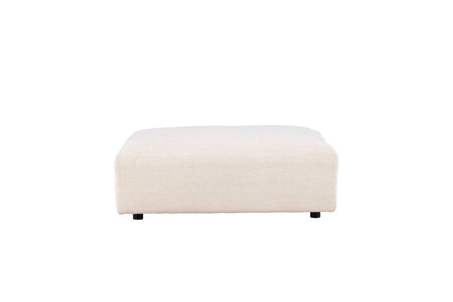 VIND COLLECTION Mavi modul sofa puf, kvadratisk - beige polyester og tr (105x105)
