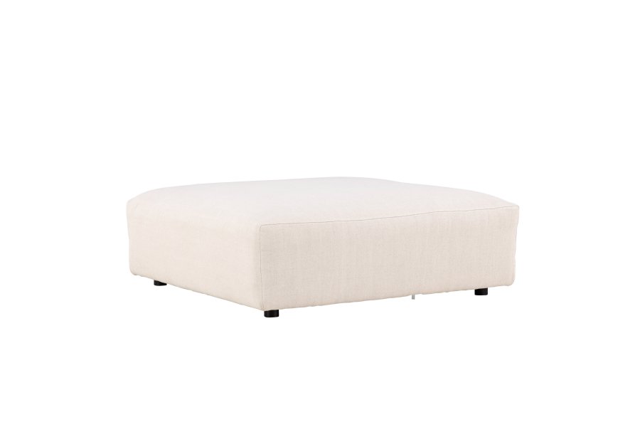 VIND COLLECTION Mavi modul sofa puf, kvadratisk - beige polyester og tr (105x105)