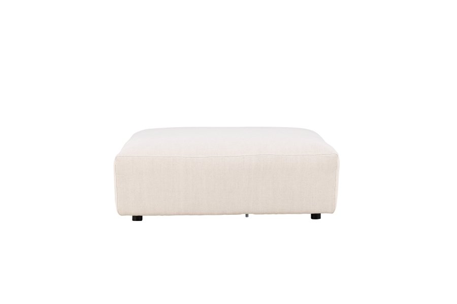 VIND COLLECTION Mavi modul sofa puf, kvadratisk - beige polyester og tr (105x105)