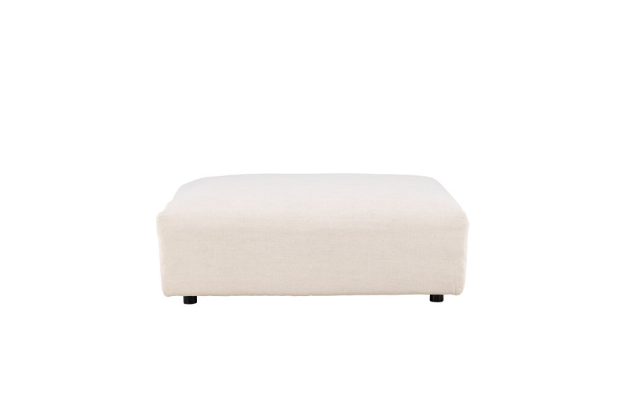 VIND COLLECTION Mavi modul sofa puf, kvadratisk - beige polyester og tr (105x105)