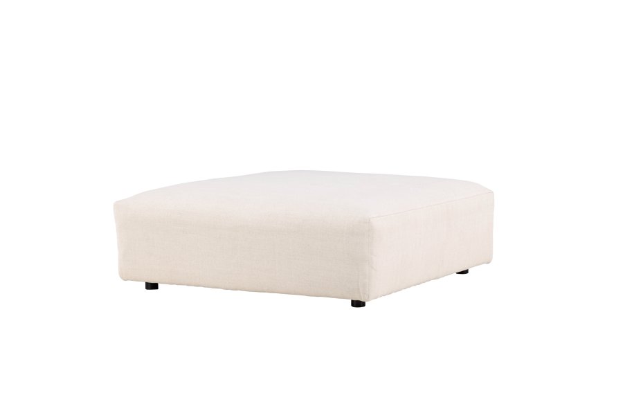 VIND COLLECTION Mavi modul sofa puf, kvadratisk - beige polyester og tr (105x105)