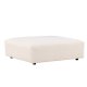 VIND COLLECTION Mavi modul sofa puf, kvadratisk - beige polyester og tr (105x105)