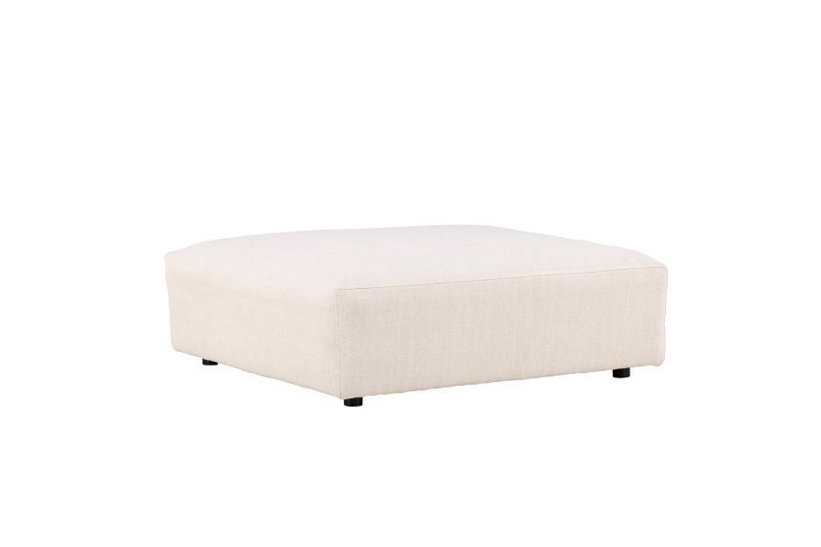 VIND COLLECTION Mavi modul sofa puf, kvadratisk - beige polyester og tr (105x105)