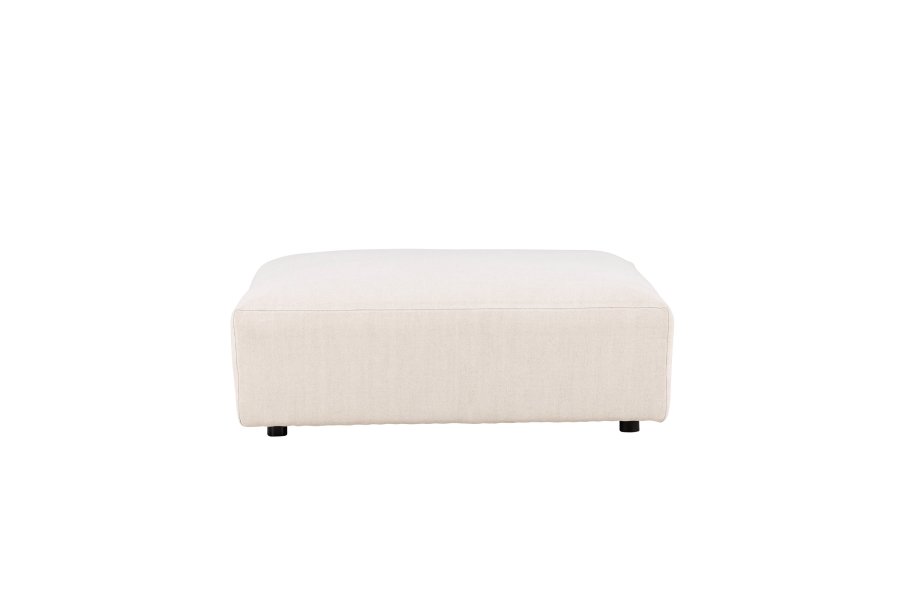 VIND COLLECTION Mavi modul sofa puf, kvadratisk - beige polyester og tr (105x105)