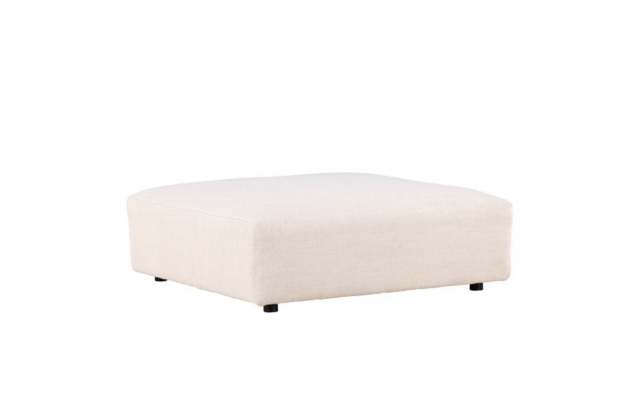 VIND COLLECTION Mavi modul sofa puf, kvadratisk - beige polyester og tr (105x105)