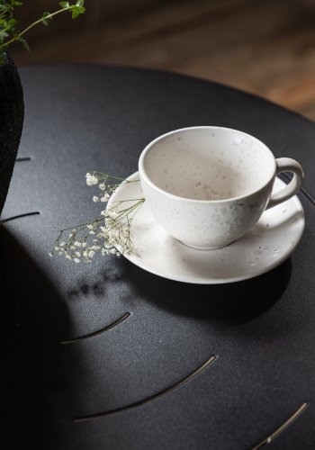 VENTURE DESIGN Bacong udendrs cafébord, rund - sort stl (60)