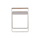 VENTURE DESIGN Clarin udendrs sidebord, m. teaktr hndtag, kvadratisk - beige stl (45x45)
