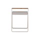 VENTURE DESIGN Clarin udendrs sidebord, m. teaktr hndtag, kvadratisk - beige stl (45x45)