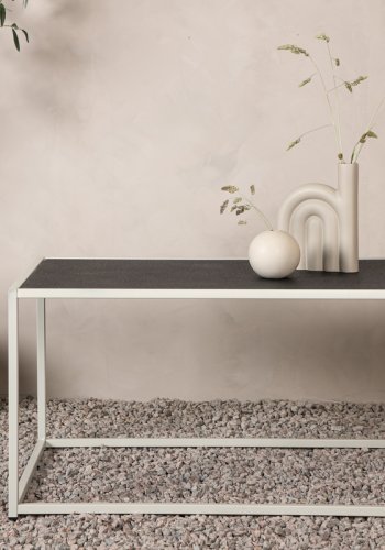 VENTURE DESIGN Siaton udendrs loungebord, rektangulr - mrkegr og hvid (60x110)