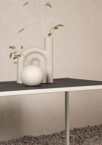 VENTURE DESIGN Siaton udendrs loungebord, rektangulr - mrkegr og hvid (60x110)