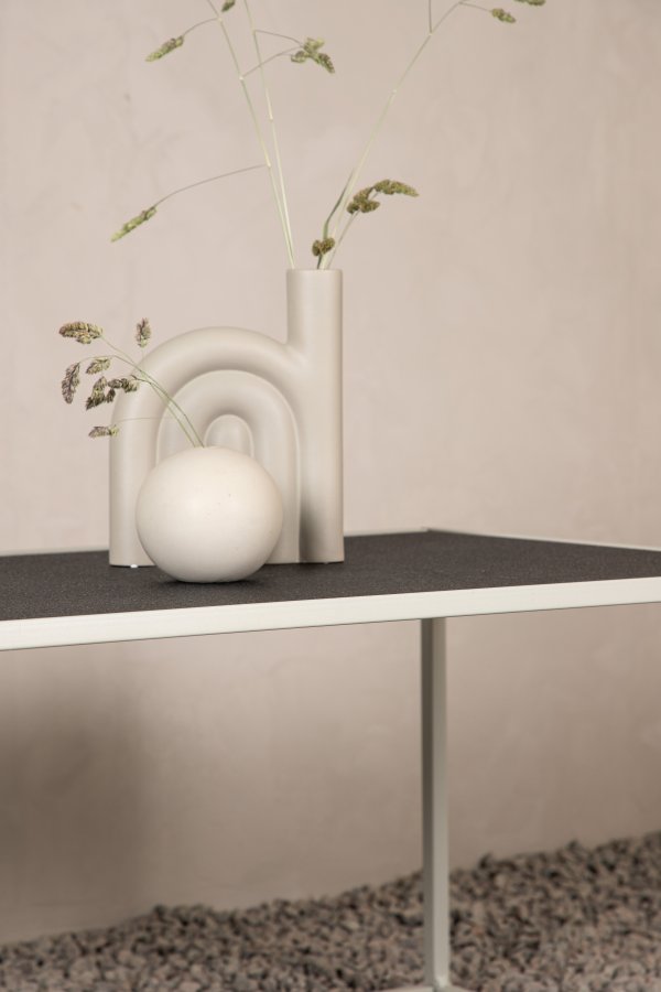 VENTURE DESIGN Siaton udendrs loungebord, rektangulr - mrkegr og hvid (60x110)