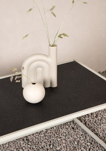 VENTURE DESIGN Siaton udendrs loungebord, rektangulr - mrkegr og hvid (60x110)