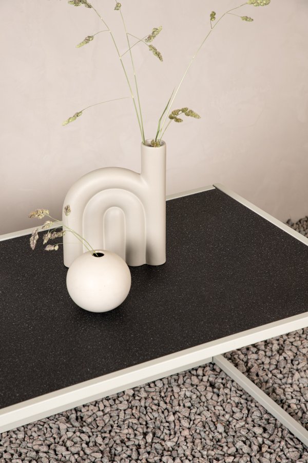 VENTURE DESIGN Siaton udendrs loungebord, rektangulr - mrkegr og hvid (60x110)