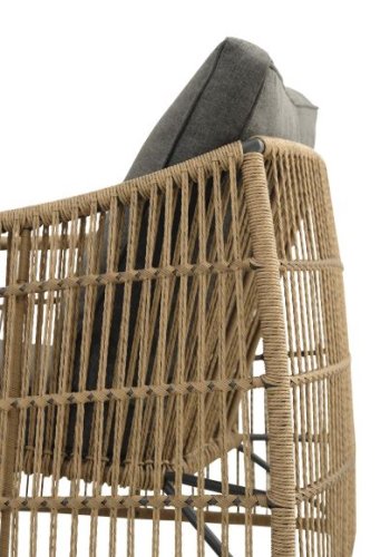 Cayman loungest, m. 1 bord, 1 sofa, 2 stole, hynder - rattan og antracitgr aluminium