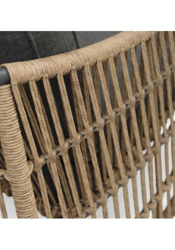 Cayman loungest, m. 1 bord, 1 sofa, 2 stole, hynder - rattan og antracitgr aluminium