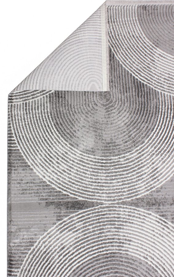 TEPPI Leo gulvtppe m. mnster, rektangulr - gr polypropylen/polyester (120x180)