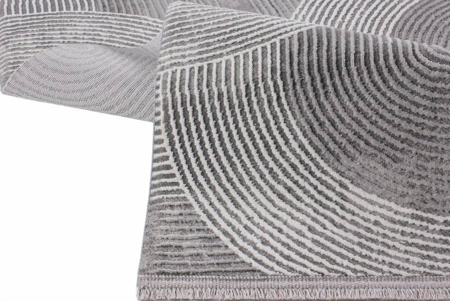 TEPPI Leo gulvtppe m. mnster, rektangulr - gr polypropylen/polyester (160x230)