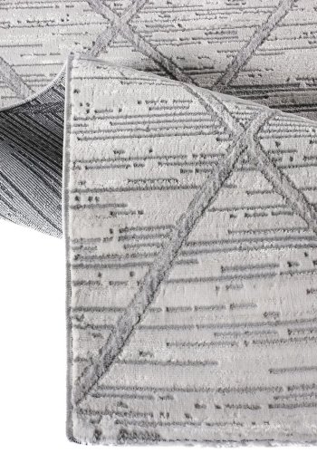 TEPPI Motto gulvtppe m. mnster, rektangulr - gr polyester (160x230)