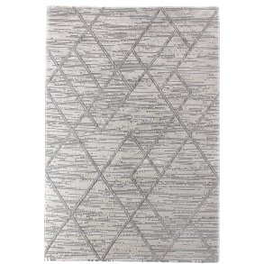 TEPPI Motto gulvtppe m. mnster, rektangulr - gr polyester (160x230)