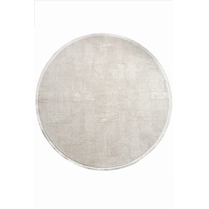 TEPPI Leo gulvtppe m. mnster, rund - beige polypropylen/polyester (200)