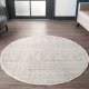 TEPPI Leo gulvtppe m. mnster, rund - beige polypropylen/polyester (120)