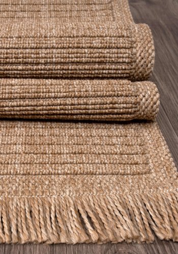 TEPPI Vlora TEPPI Vlora gulvtppe m. frynser, rektangulr - beige polypropylen (100x300)