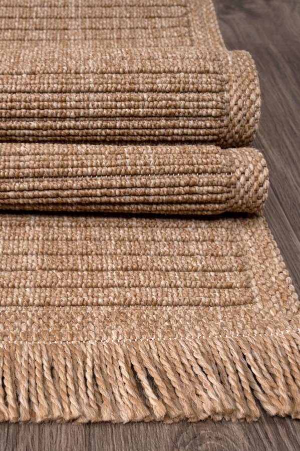 TEPPI Vlora TEPPI Vlora gulvtppe m. frynser, rektangulr - beige polypropylen (100x300)