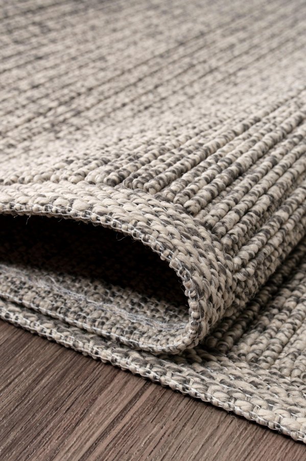 TEPPI Vlora gulvtppe m. frynser, rektangulr - gr polypropylen (200x290)