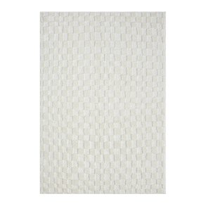 TEPPI Jung gulvtppe m. mnster, rektangulr - creme polyester (200x290)