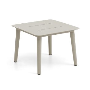 Silba udendrs sidebord, kvadratisk - sand aluminium (45x45)