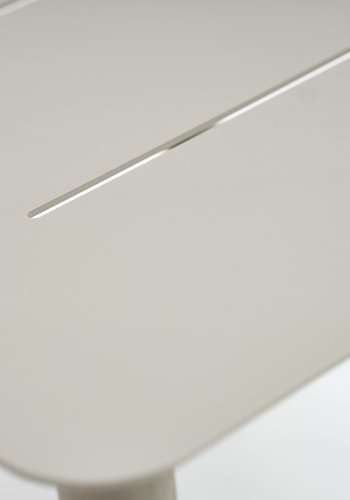 Silba udendrs sidebord, kvadratisk - sand aluminium (45x45)