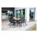 VENTURE DESIGN rund Mexico havebord - natur teaktr og hvid aluminium (140)