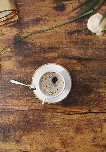 VASAGLE sofabord, rund - brun spnplade og sort stl (88)