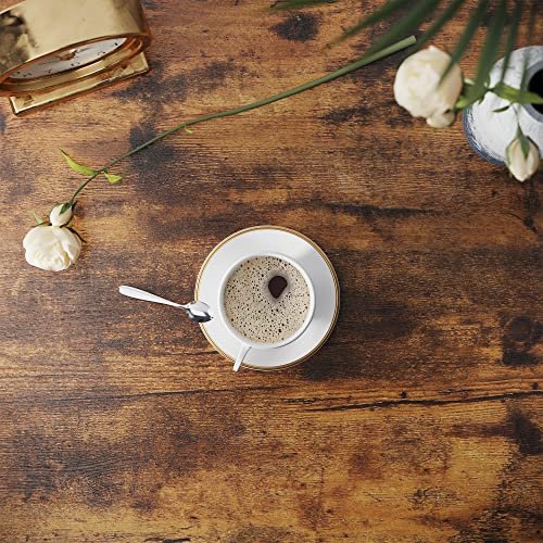 VASAGLE sofabord, rund - brun spnplade og sort stl (88)