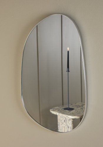 VENTURE DESIGN Askersund vgspejl, organisk - spejlglas og slv aluminium (65x40)