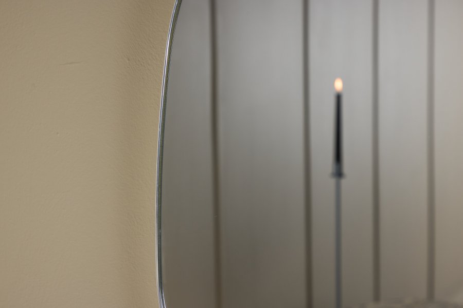 VENTURE DESIGN Askersund vgspejl, organisk - spejlglas og slv aluminium (65x40)