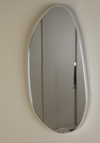 VENTURE DESIGN Borgholm vgspejl, organisk - spejlglas og slv aluminium (55x30)