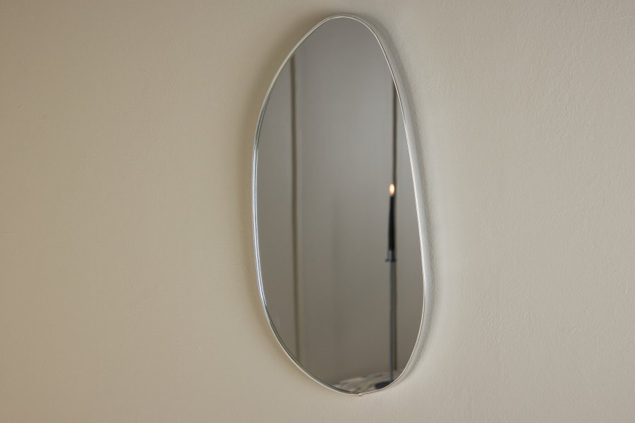 VENTURE DESIGN Borgholm vgspejl, organisk - spejlglas og slv aluminium (55x30)