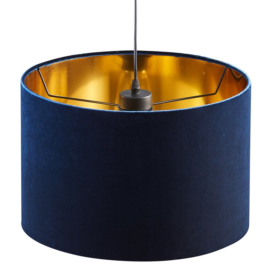 TK Tercino loftlampe 380 - guld og blt stof