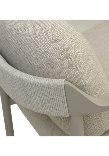 Capri loungest, m. 2 borde, 1 sofa, 2 stole, sand hynder - sand aluminium