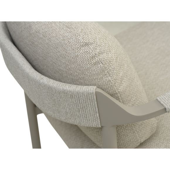 Capri loungest, m. 2 borde, 1 sofa, 2 stole, sand hynder - sand aluminium