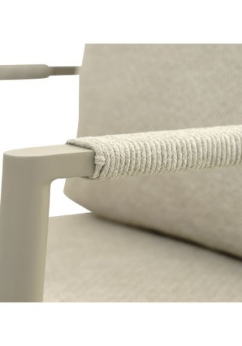 Capri loungest, m. 2 borde, 1 sofa, 2 stole, sand hynder - sand aluminium