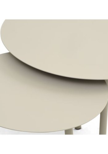 Capri loungest, m. 2 borde, 1 sofa, 2 stole, sand hynder - sand aluminium