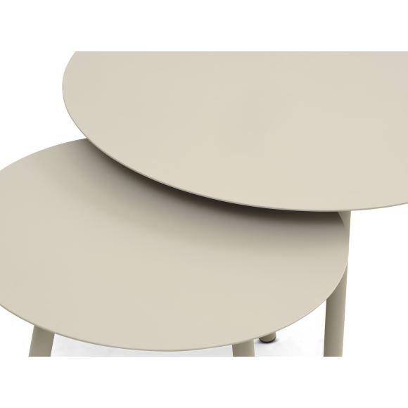 Capri loungest, m. 2 borde, 1 sofa, 2 stole, sand hynder - sand aluminium