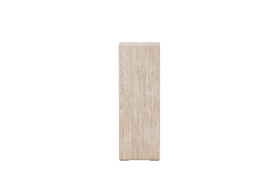 VIND COLLECTION Ramsvik sidebord, kvadratisk - beige MDF med travertin look (23x23xH:65)