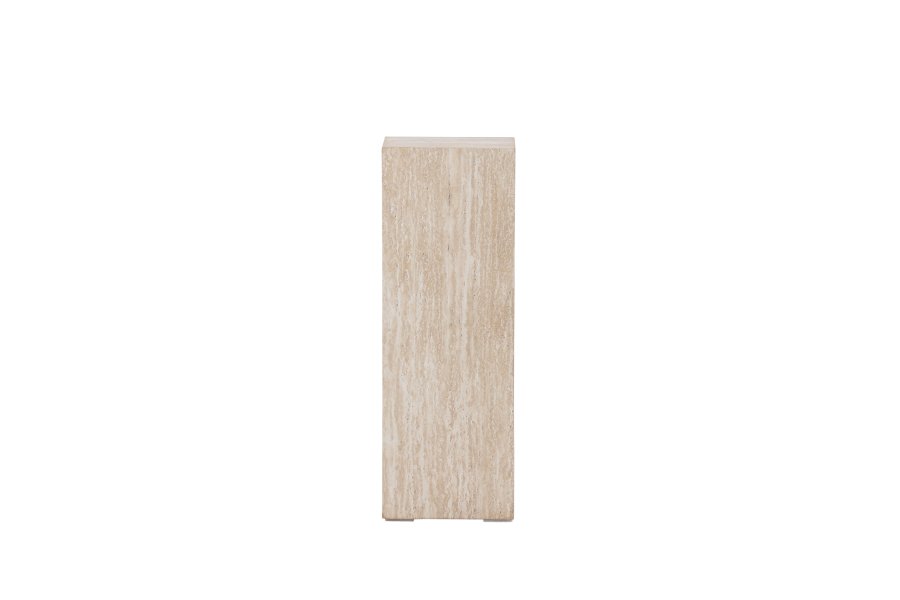 VIND COLLECTION Ramsvik sidebord, kvadratisk - beige MDF med travertin look (23x23xH:65)