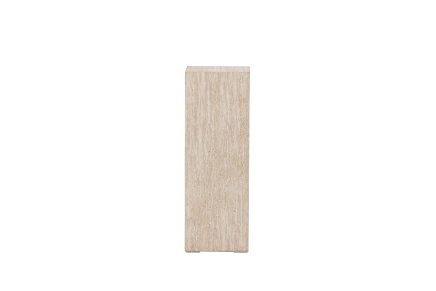 VIND COLLECTION Ramsvik sidebord, kvadratisk - beige MDF med travertin look (23x23xH:65)