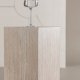VIND COLLECTION Ramsvik sidebord, kvadratisk - beige MDF med travertin look (23x23xH:65)